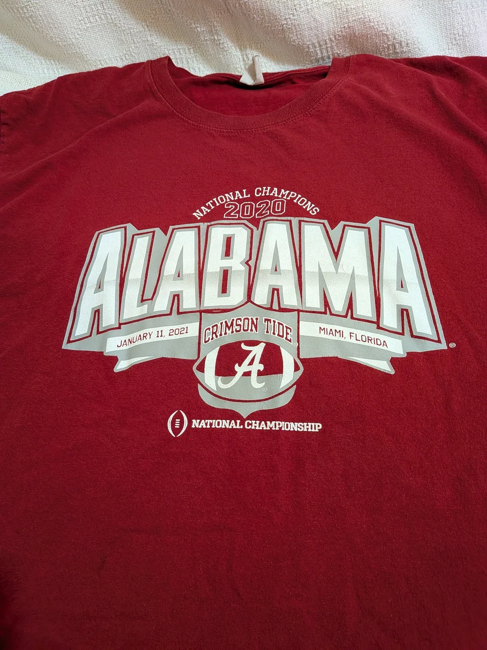 Crimson Tide 2020 National Champions Men's Red T-Shirt